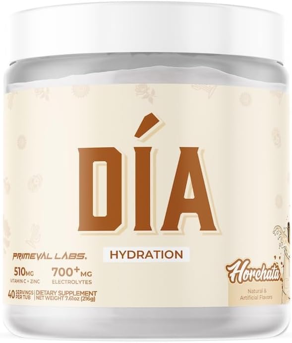 Primeval Labs Dia Hydration Electrolyte Powder | Vitamin C + Zinc, Taurine & Electrolytes | Low