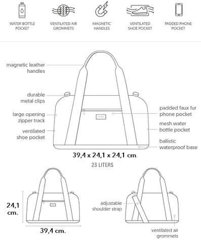 Vooray Burner Gym Duffel Bag, Gym Bag for Women and Men with Shoe Compartment, Weekender, Overnight