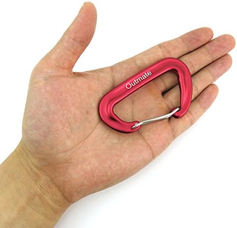 12kN 3.2"x2" Heavy-Duty Carabiner Clips - Durable, Lightweight Aluminum Alloy Carabiners for