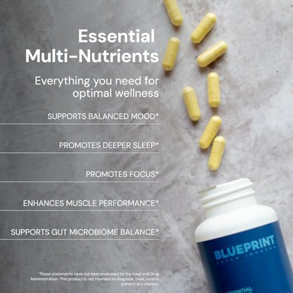 Blueprint Bryan Johnson Essential Capsules - Daily Multivitamin/Multimineral for Women and Men