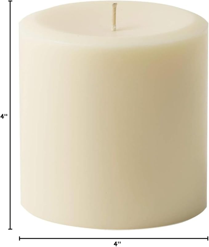 Mister Candle Dripless Vanilla Scented Ivory Pillar Candle Hand Made Vanilla Pillar Candles with