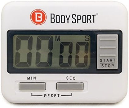 Body Sport Digital Timer Stopwatch for Fitness & Exercise Routines - Easy to Use, Battery Operated