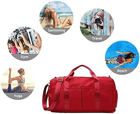 ZUEVI Sports Gym Duffel Bag for Men or Women Waterproof Weekender Travel Bag with Shoes Compartment