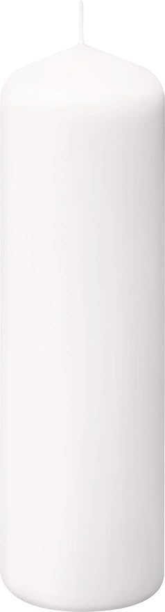 BOLSIUS 6 White Pillar Candles Bulk - 3x9 Inches Candle Set - 116+ Hours Clean Burning - No Palm