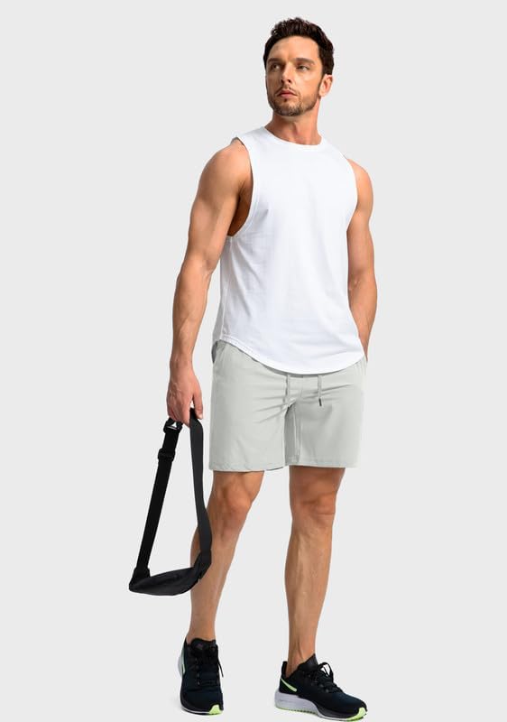Men's Running Shorts with Zipper Pockets 9 Inch/ 7 Inch / 5 Inch Lightweight Quick Dry Gym Workout