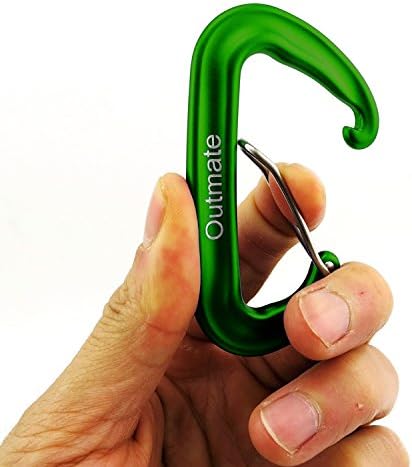 12kN 3.2"x2" Heavy-Duty Carabiner Clips - Durable, Lightweight Aluminum Alloy Carabiners for