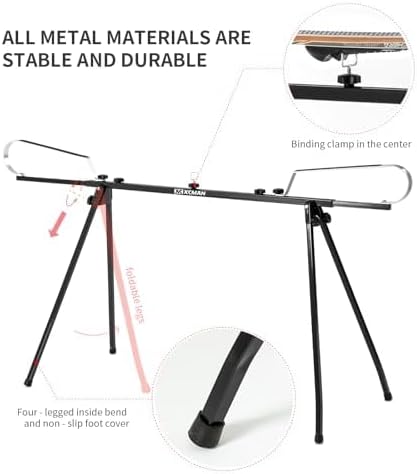 XCMAN Cross Country Nordic Ski Waxing Single Profile Bench Table with Foldable Legs for