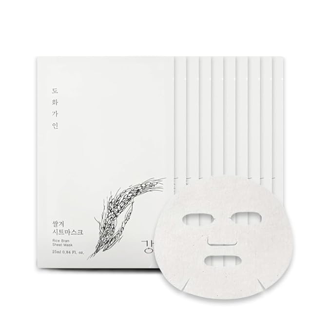 Rice Bran Sheet Mask | Nutrient Enriched Cotton Sheet Mask | Soothing & Nourishing | Made with