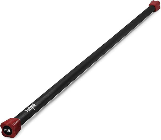 Yes4All Total Body Workout Weighted Bar, Resistance Band Bar, Racks for Strength Training, Exercise