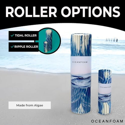 Oceanfoam Tidal Roller - Royal Marbled - Muscle Massage Foam Roller for Back Pain & Stretching