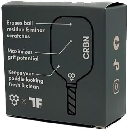 CRBN Pickleball Paddle Eraser, Best Carbon Fiber Pickle Ball Racket Cleaner, Fast & Easy Rubber Bar