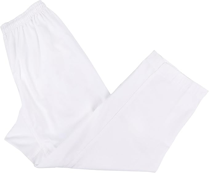 FitsT4 Sports Karate Pants 8oz Middleweight Elastic Waist Martial Arts Pants Perfect for Training