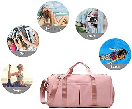 ZUEVI Sports Gym Duffel Bag for Men or Women Waterproof Weekender Travel Bag with Shoes Compartment