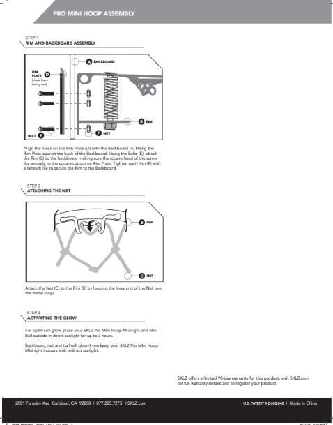 SKLZ Pro Mini Indoor Basketball Hoop - Over The Door ??Portable - Great For Home, Dorms, Offices