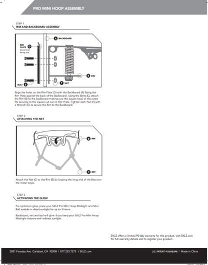 SKLZ Pro Mini Indoor Basketball Hoop - Over The Door ??Portable - Great For Home, Dorms, Offices