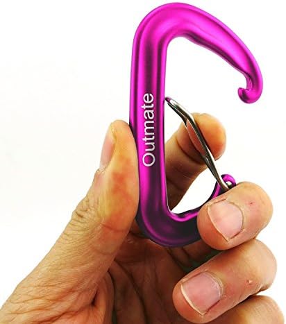 12kN 3.2"x2" Heavy-Duty Carabiner Clips - Durable, Lightweight Aluminum Alloy Carabiners for