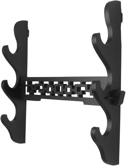 Katana Wall Mount Samurai Sword Display Hanger Lightsaber Holder, Wood Flute Stand Martial Arts