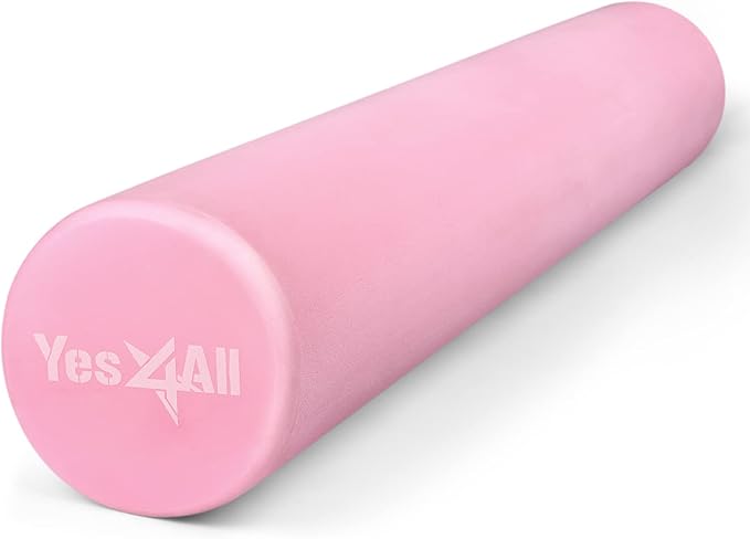 Yes4All EVA Firm Foam Roller for Back - Round Back Roller for Exercise, Yoga & Pilates 12/18/24/36