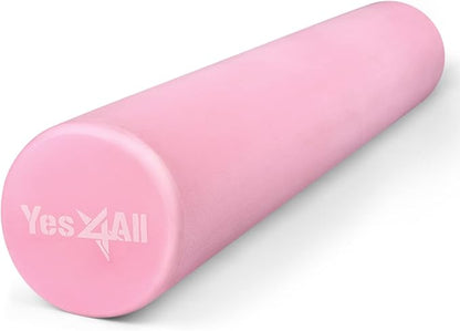 Yes4All EVA Firm Foam Roller for Back - Round Back Roller for Exercise, Yoga & Pilates 12/18/24/36