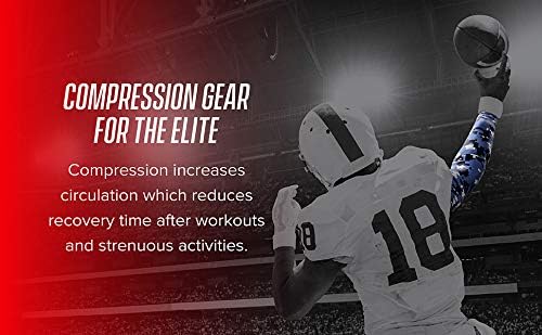Bucwild Sports Flag Compression Arm Sleeve - Perfect for Baseball Basketball Football - Youth &
