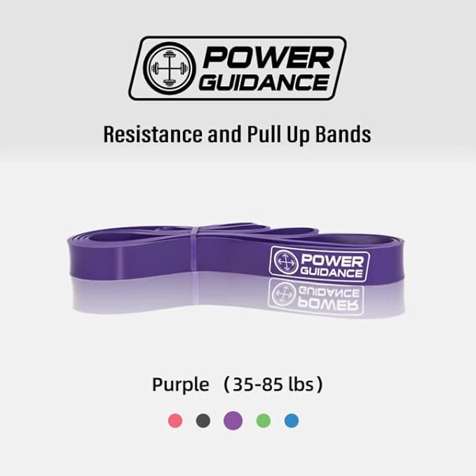 POWER GUIDANCE Pull Up Assist Bands - Stretch Resistance Band - Mobility Band - Powerlifting Bands