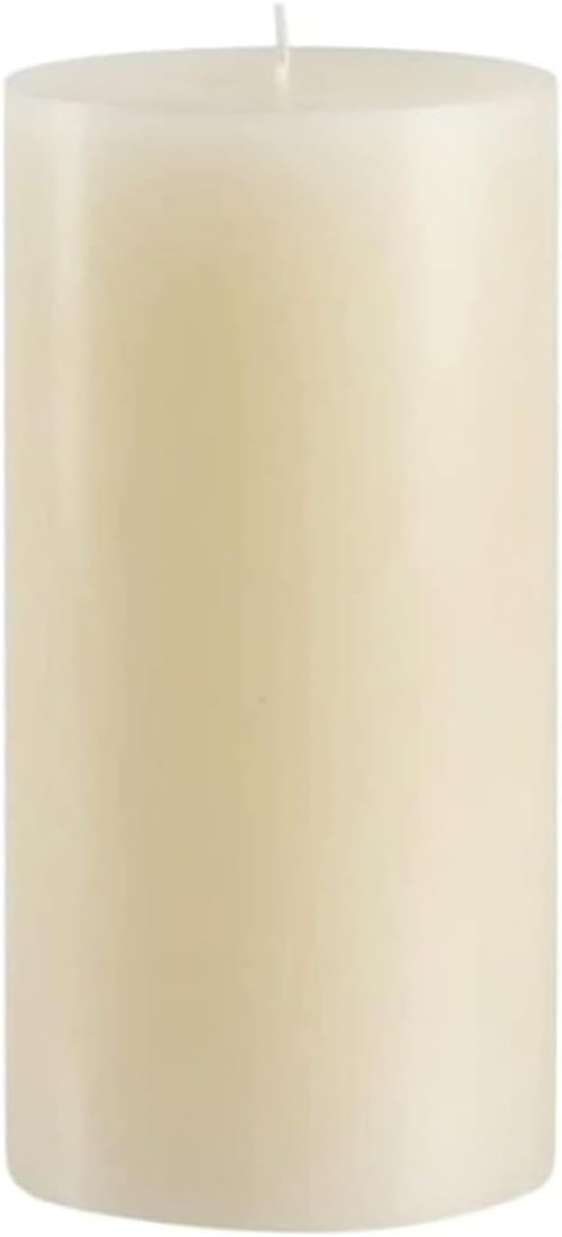 Mister Candle Non Scented Luxury 4 x 8 Pillar Candle, Hand Poured Ivory Unscented Candle for Home