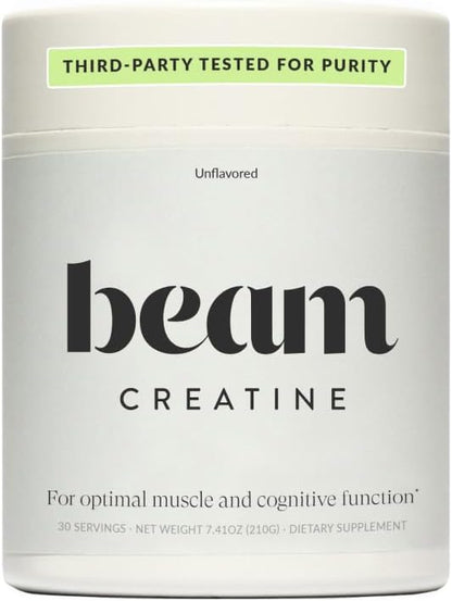 Beam Creatine Powder, Third Party Tested, Micronized Creatine Monohydrate Supplement, Creatine for
