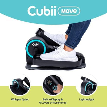 Cubii Move - Under Desk Elliptical Bike Pedal Exerciser Portable Seated Elliptical Machine