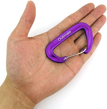 12kN 3.2"x2" Heavy-Duty Carabiner Clips - Durable, Lightweight Aluminum Alloy Carabiners for