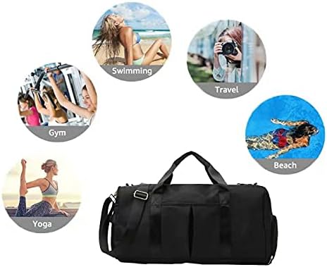 ZUEVI Sports Gym Duffel Bag for Men or Women Waterproof Weekender Travel Bag with Shoes Compartment