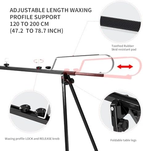 XCMAN Cross Country Nordic Ski Waxing Single Profile Bench Table with Foldable Legs for