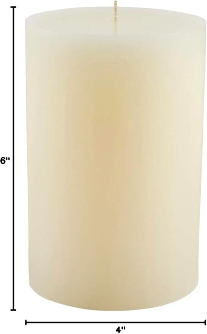 Mister Candle Dripless Vanilla Scented Ivory Pillar Candle Hand Made Vanilla Pillar Candles with