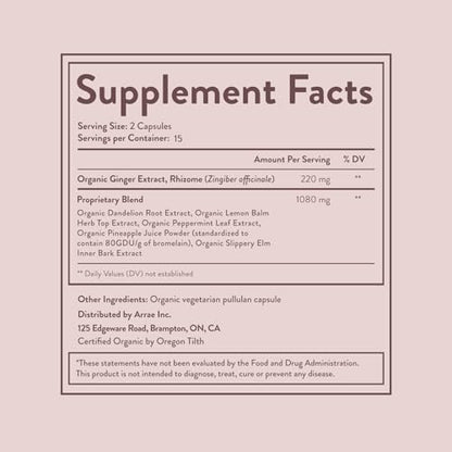 Arrae Fast-Acting Bloating Relief Digestive Enzymes, All Natural Bloat, Gas & Indigestion Relief