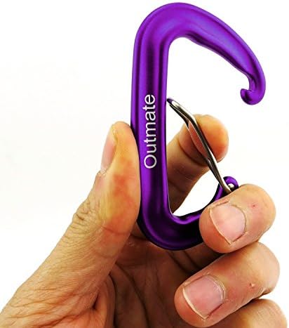 12kN 3.2"x2" Heavy-Duty Carabiner Clips - Durable, Lightweight Aluminum Alloy Carabiners for