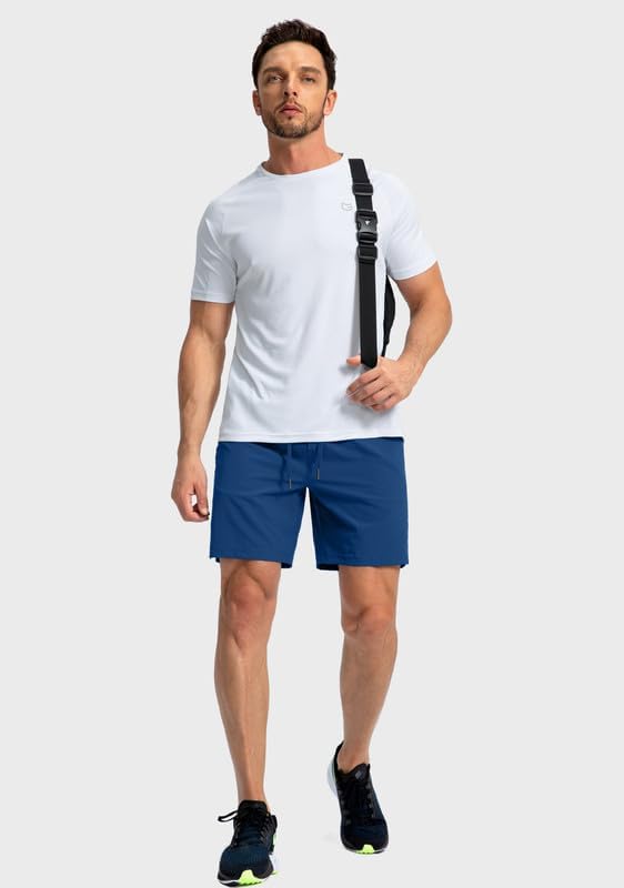 Men's Running Shorts with Zipper Pockets 9 Inch/ 7 Inch / 5 Inch Lightweight Quick Dry Gym Workout