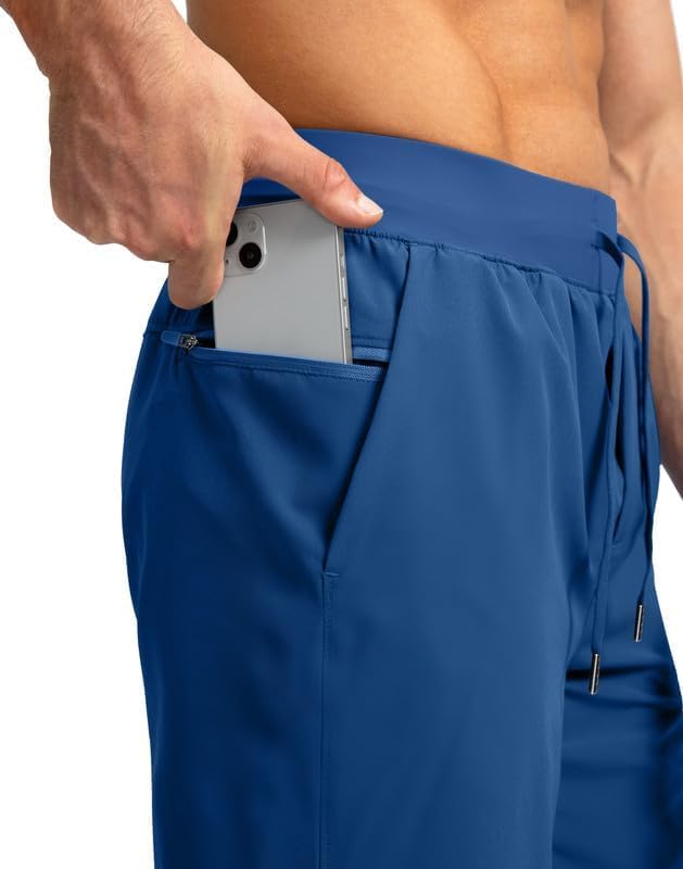 Men's Running Shorts with Zipper Pockets 9 Inch/ 7 Inch / 5 Inch Lightweight Quick Dry Gym Workout