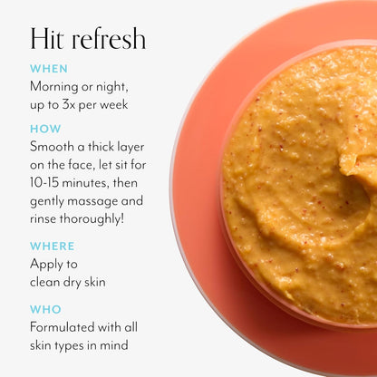 Bliss Pumpkin Powerhouse Resurfacing Enzyme Mask with 10% AHA Pumpkin Blend, Hyaluronic Acid &