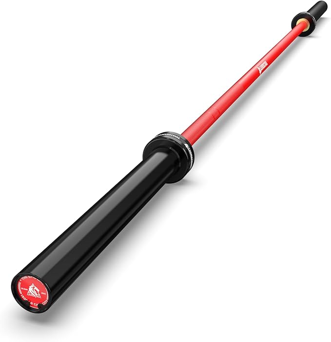 LIONSCOOL 7FT Olympic Barbell for Weightlifting, Power Lifting, 2 Inch Strength Training Bar for