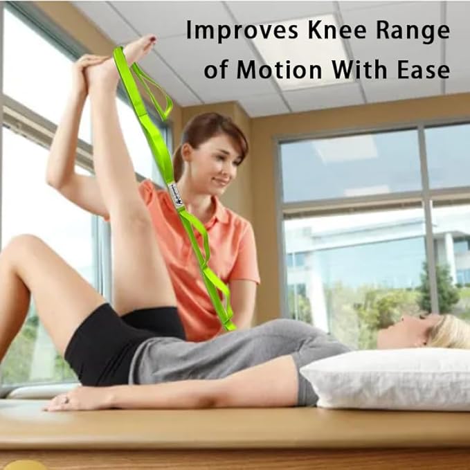 Stretching Strap Yoga Strap with Loops, Stretch Straps for Physical Therapy, Non-Elastic Exercise