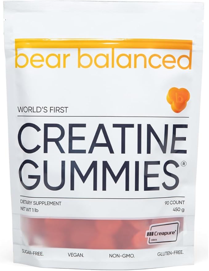 Creatine Gummies for Men & Women - Creapure® Creatine Monohydrate, L-Theanine, L-Tyrosine & B12 for