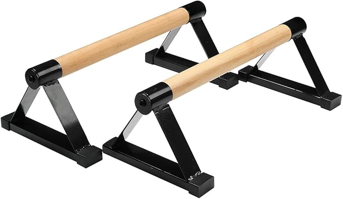 LONGTA Wooden Stretch Stand, Pushup Stands Bars Calisthenics Handstand,Non-Slip Yoga and Gymnastic