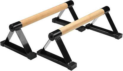 LONGTA Wooden Stretch Stand, Pushup Stands Bars Calisthenics Handstand,Non-Slip Yoga and Gymnastic