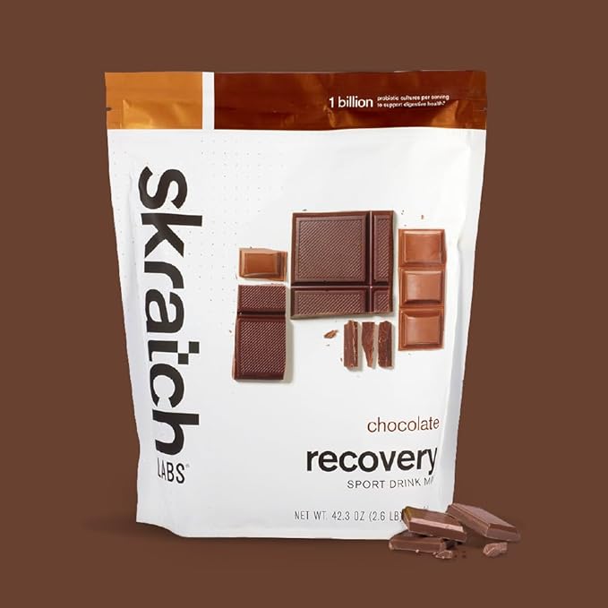 Skratch Labs Post Workout Recovery Drink Mix with Chocolate, (41.6 oz, 24 Servings) with Complete