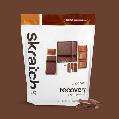 Skratch Labs Post Workout Recovery Drink Mix with Chocolate, (41.6 oz, 24 Servings) with Complete
