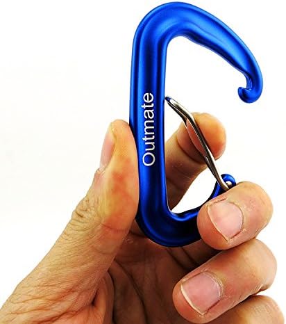 12kN 3.2"x2" Heavy-Duty Carabiner Clips - Durable, Lightweight Aluminum Alloy Carabiners for