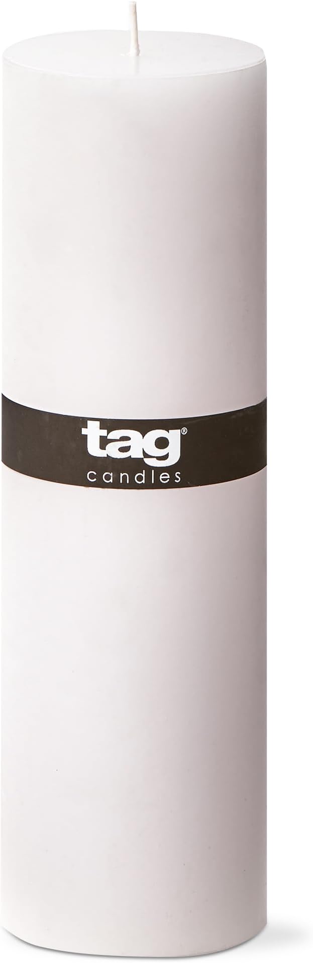 TAG Chapel 3X10 White Pillar Paraffin Wax Candle Unscented Drip-Free Long Burning 145 Hours for