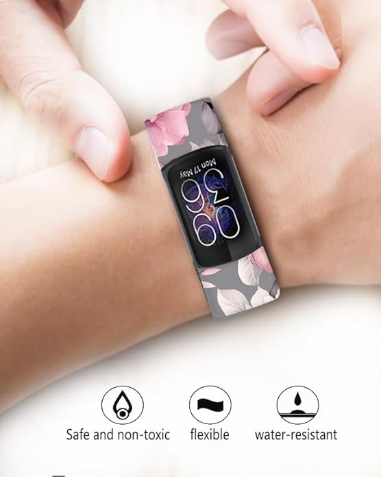 Sport Bands Compatible with Charge 6 /Charge 5 for Women Men,Soft Waterproof Replacement Straps