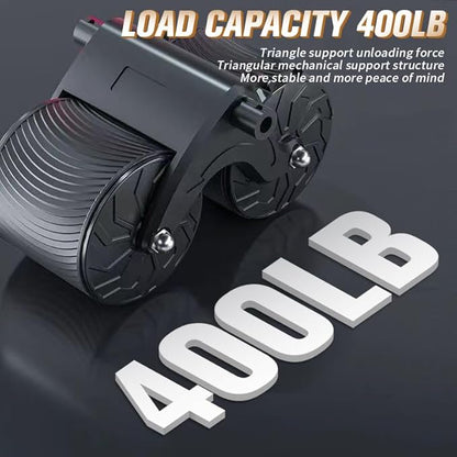 2024 New Ab Roller Wheel with Timer & Knee Mat,Automatic Rebound Abdominal Wheel with Elbow Support