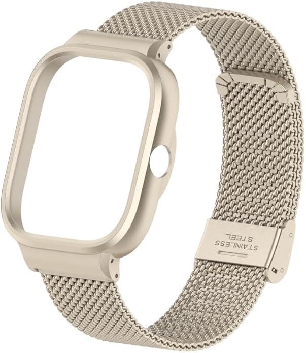 HOPMC Adjustable and Comfortable With Redmi Watch 4 Strap Metal Case 22mm Stainless Steel Mesh
