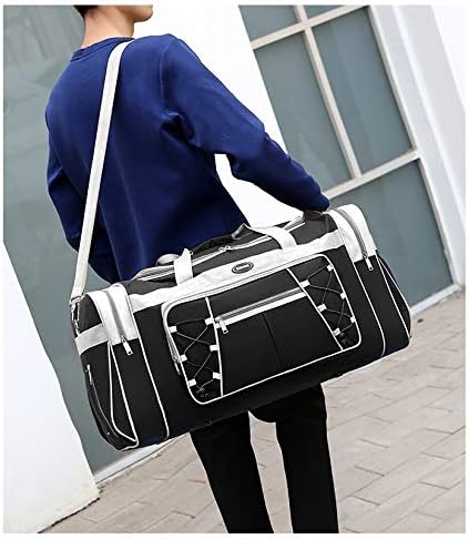 Travel Duffle Bags for Men 26" Black Weekender Over Night Carry On Bag, Lightweight Extra Large